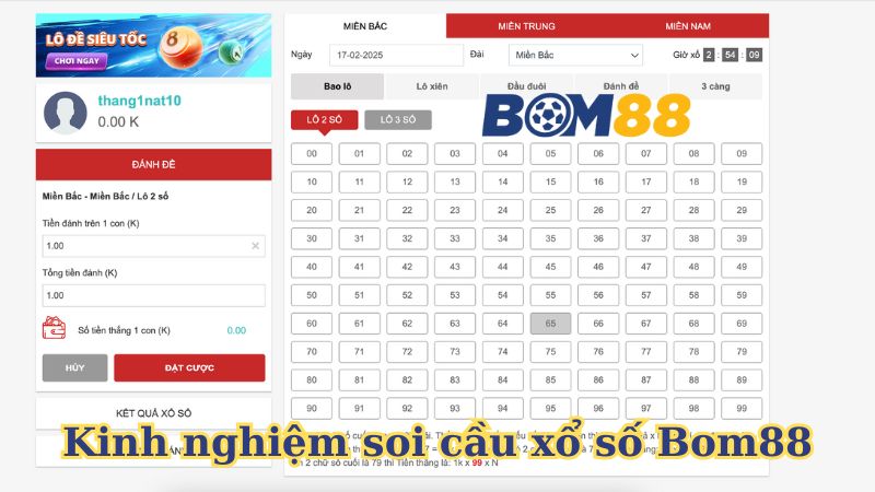Kinh nghiệm soi cầu xổ số Bom88