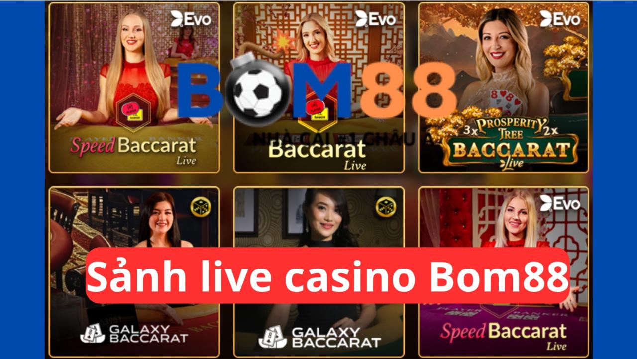 Các dòng sản phẩm tại casino Bom88